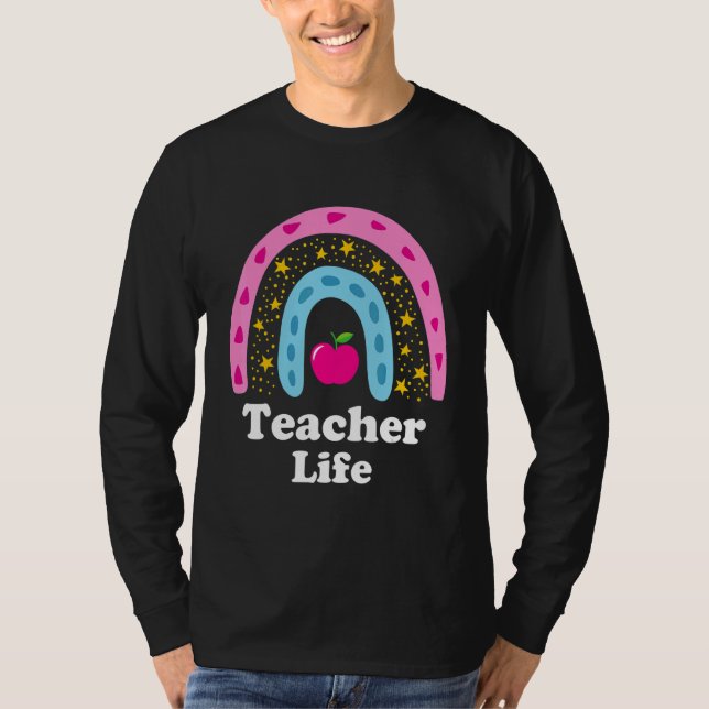 Camiseta Teacher   Womenu2019s Teacher Life Graphic Tees Cu (Anverso)