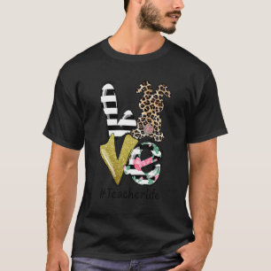 Camiseta Teacherlife Leopard Easter Bunny Rabbit Trio Cute
