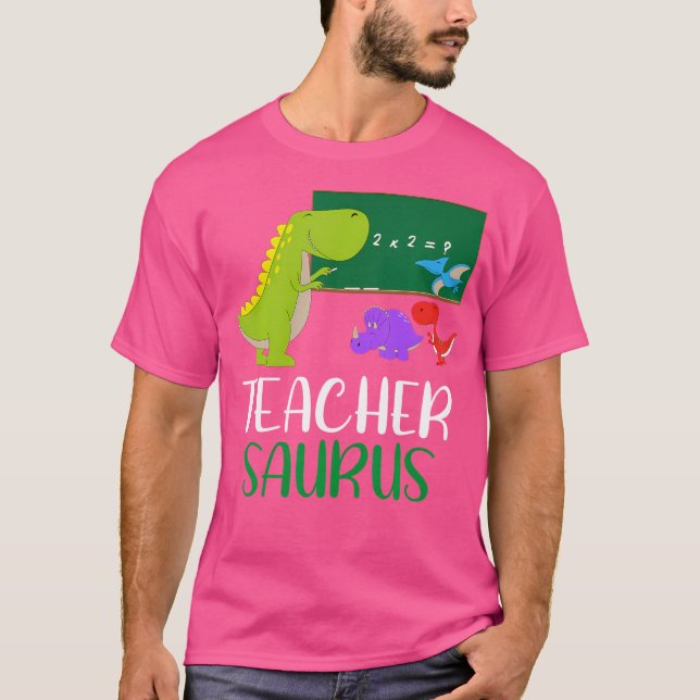 Camiseta Teachersaurus - Graciosa Apreciación de los profes (Anverso)
