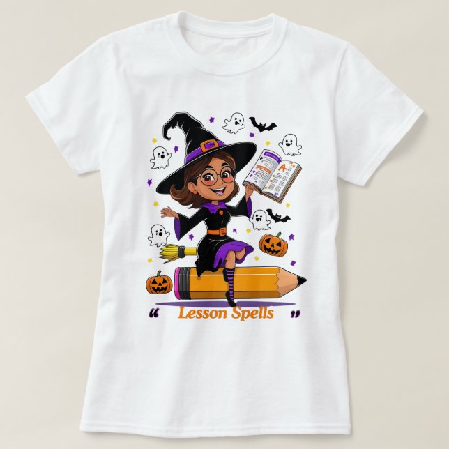 Camiseta Teaching Is a Total Scream – Halloween Teacher Des (Diseño del anverso)