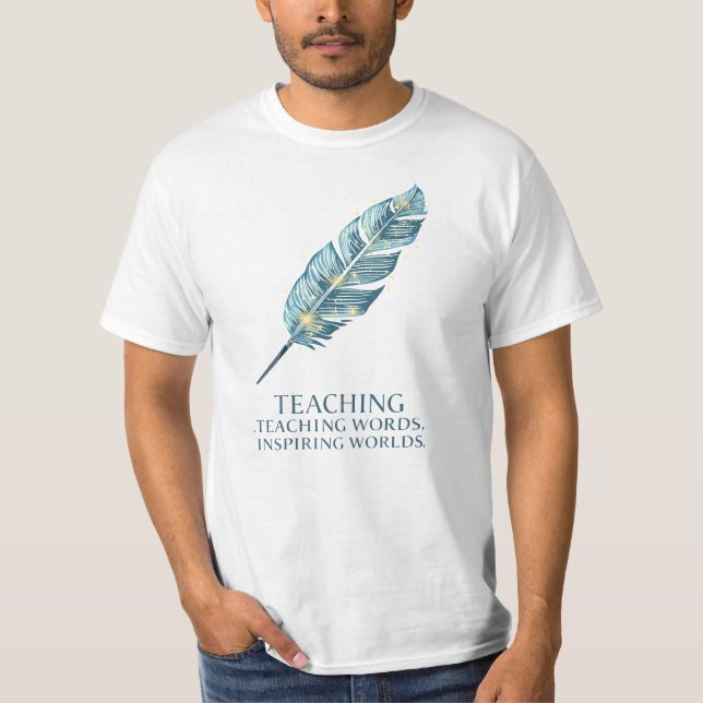 Camiseta Teaching Words, Inspiring Worlds (Anverso)