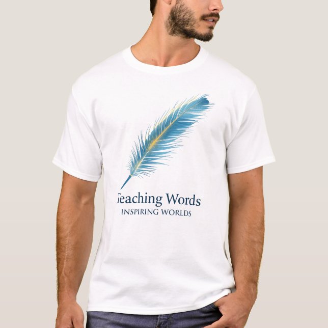 Camiseta “Teaching Words, Inspiring Worlds”| Proud Dad of a (Anverso)