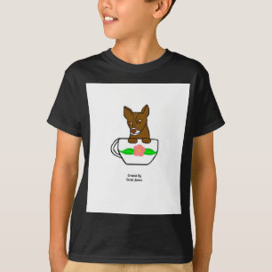 Camiseta Teacup Chihuahua Boys Black Basic T Shirt