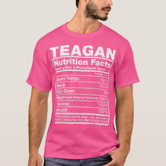 Camiseta Teagan Nutrition FactsTeagan Name Birthday