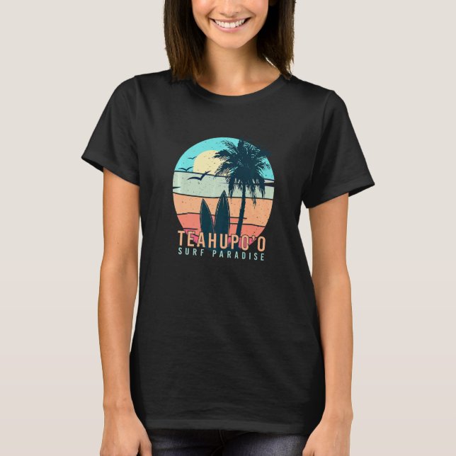 Camiseta Teahupoo Surf Tahiti Surfing French Polynesia Suns (Anverso)