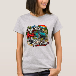 Camiseta Teal_Solo Yo, Mi 4x4 y Crímenes Reales