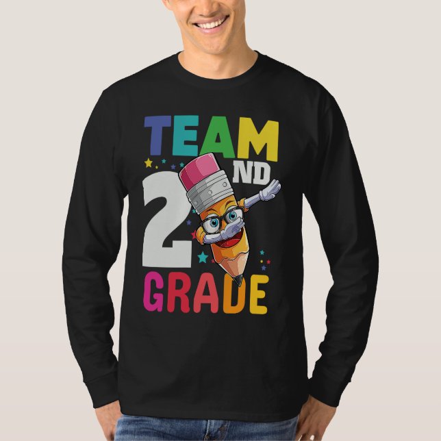 Camiseta Team 2nd Grade Teacher Boys School Second Grade Sq (Anverso)