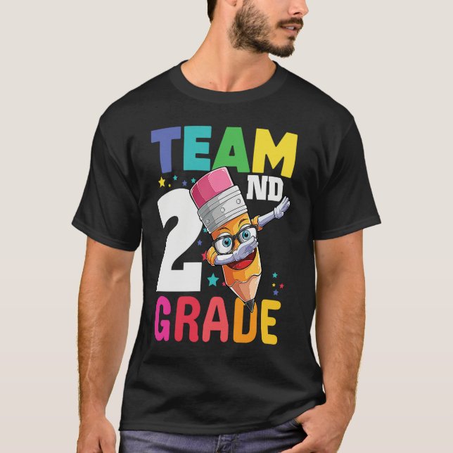 Camiseta Team 2nd Grade Teacher Boys School Second Grade Sq (Anverso)
