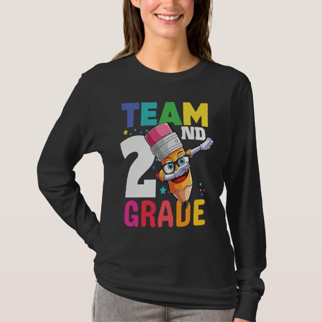 Camiseta Team 2nd Grade Teacher Boys School Second Grade Sq (Anverso)
