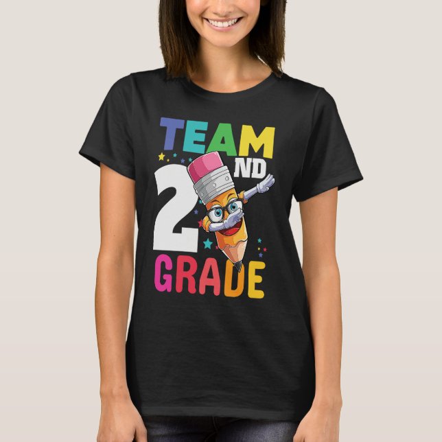 Camiseta Team 2nd Grade Teacher Boys School Second Grade Sq (Anverso)