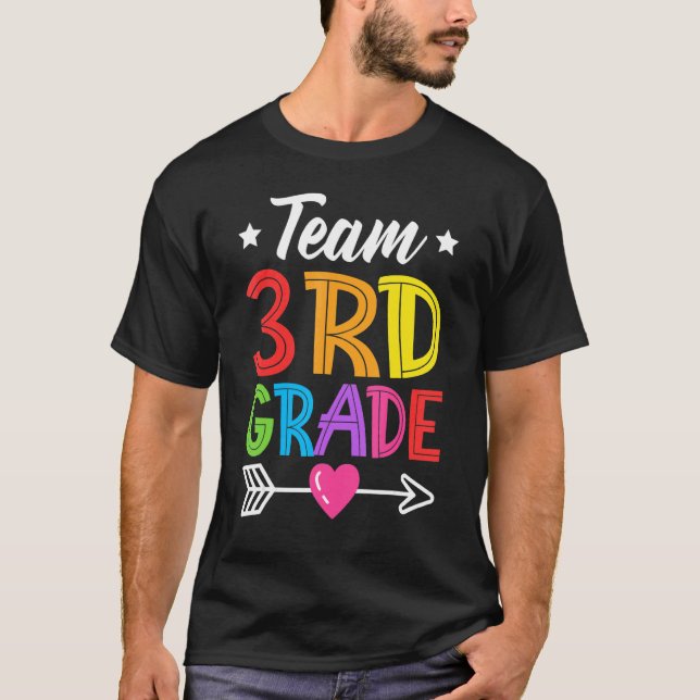 Camiseta Team 3rd Grade Teacher Student Kid Back To School  (Anverso)