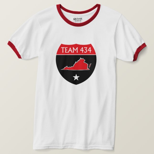 CAMISETA TEAM 434 - CTOP - RED (Anverso del diseño)