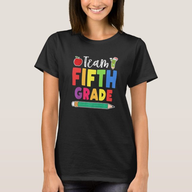 Camiseta Team 5th Grade Hello 5th Grade Back To School (Anverso)