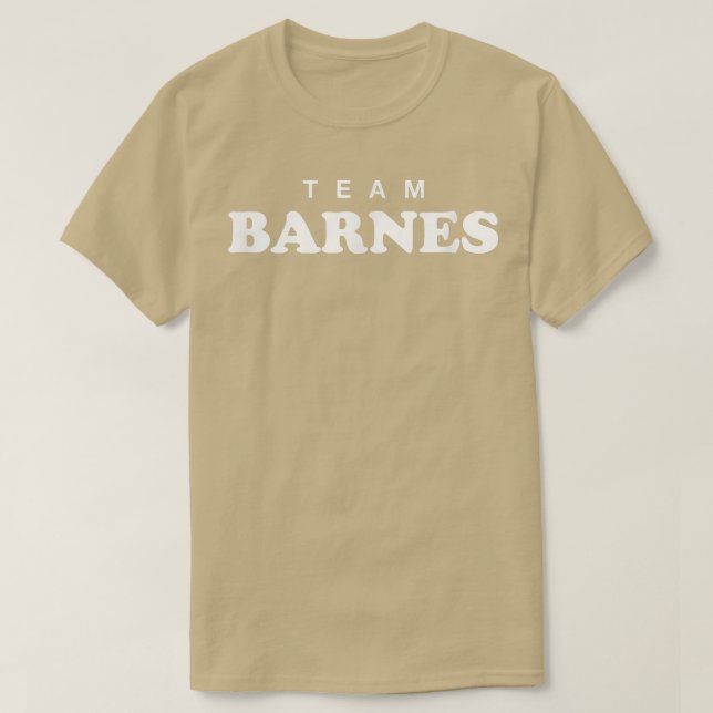 Camiseta Team Barnes Last Name Wedding Surname Bride and Gr (Diseño del anverso)