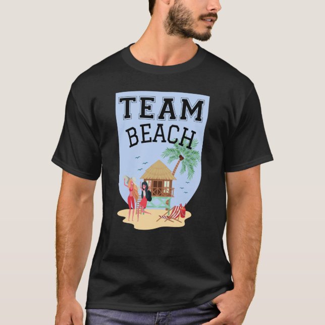 Camiseta Team Beach Women Palm Tree Hut (Anverso)
