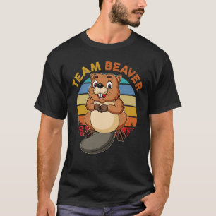 Camiseta Team Beaver Retro Sunset Beavers Lover