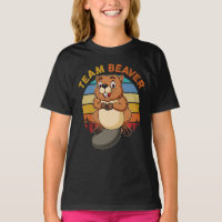 Team Beaver Retro Sunset Beavers Lover