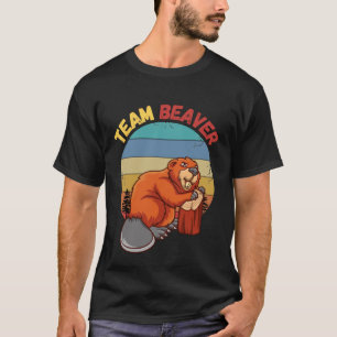 Camiseta Team Beaver Retro Sunset Beavers Lover