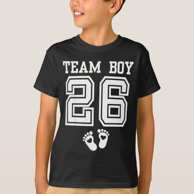 Camiseta Team Boy 2026 Gender Reveal Baby Shower Matching F (Anverso)