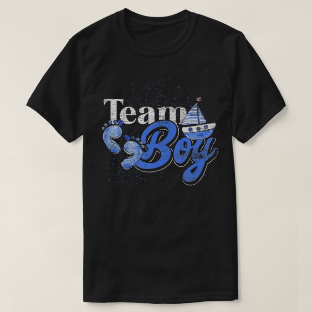 Camiseta Team Boy Baby Shower Gift Baby Gender Reveal  (Diseño del anverso)