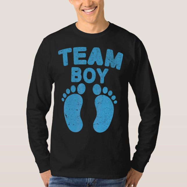 Camiseta Team Boy Futuro Padres Invitación del bebé Género  (Anverso)