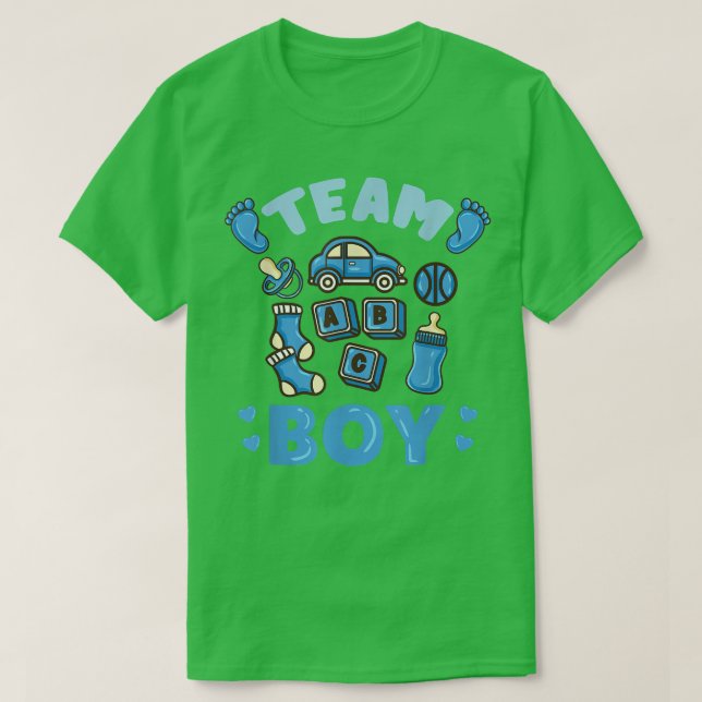 Camiseta Team Boy Gender Reveal Boy 663 (Diseño del anverso)