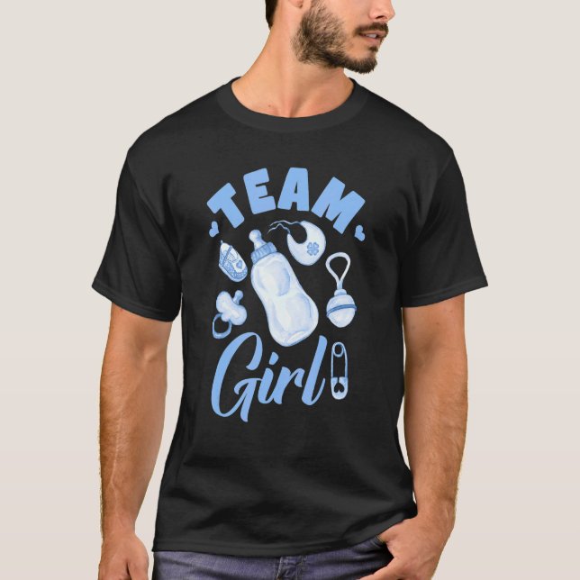 Camiseta Team Boy Gender Revelar Fiesta Equipo Blue Baby An (Anverso)