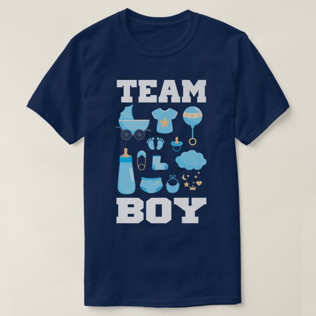 Camiseta Team Boy Gender Revelar Fiesta Team Boy (Diseño del anverso)