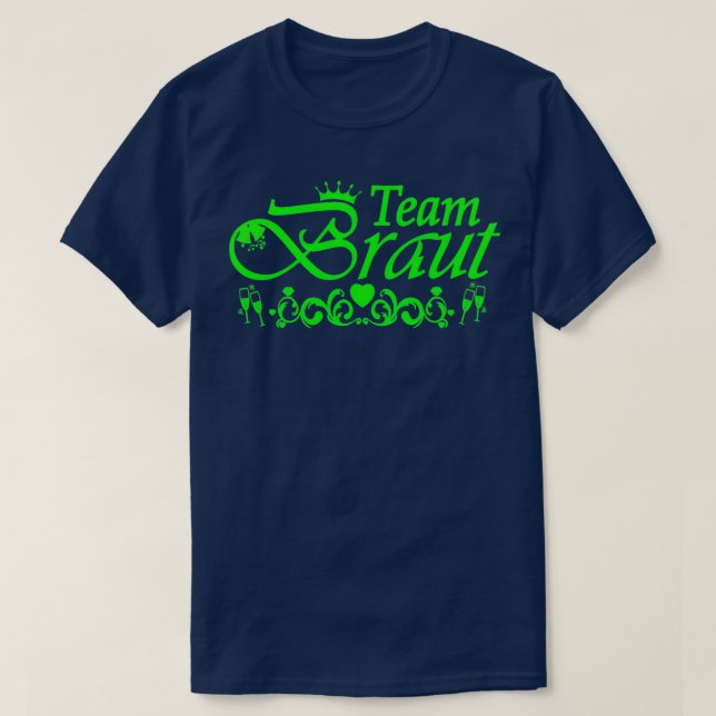 Camiseta Team Bride bachelor party green (Diseño del anverso)