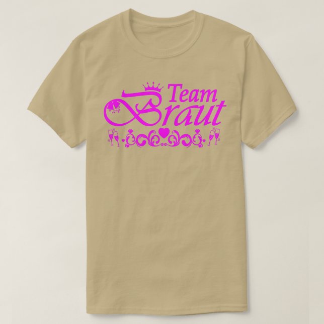 Camiseta team bride bachelor party pink 2 (Diseño del anverso)