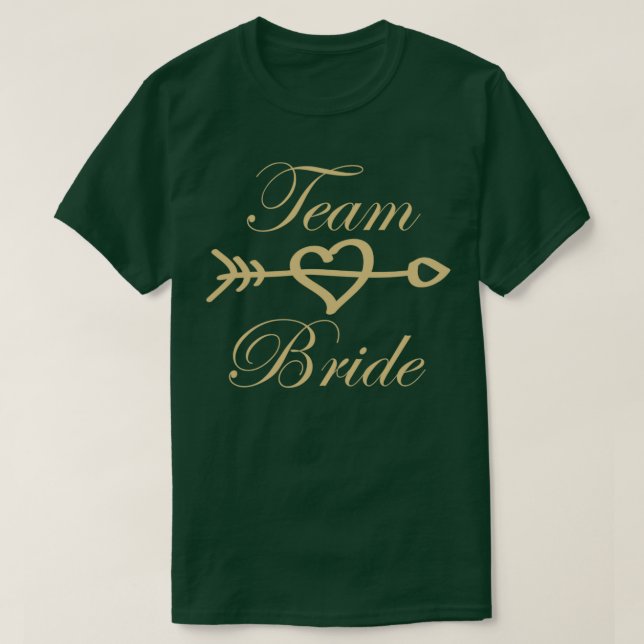Camiseta Team Bride Boda Gift (Diseño del anverso)