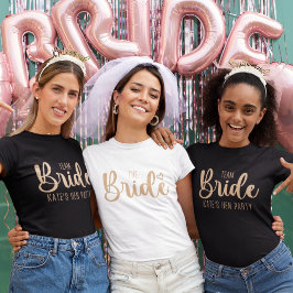 Camiseta Team Bride Elegant Bachelorette