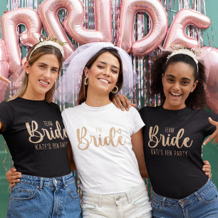 Camiseta Team Bride Elegant Bachelorette
