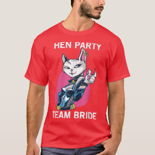Camiseta Team Bride Party Cat Girl Hen Party 485