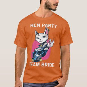 Camiseta Team Bride Party Cat Girl Hen Party T-Shirt