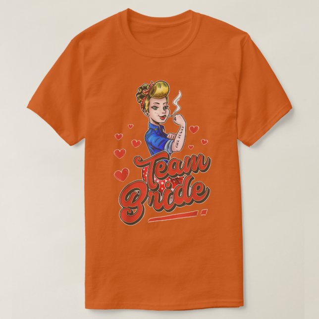 Camiseta Team Bride Rock N' Roll Rockabilly Team Bride Vint (Diseño del anverso)