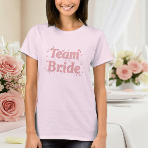 Camiseta Team Bride T-Shirt for Bridesmaids - Pink design