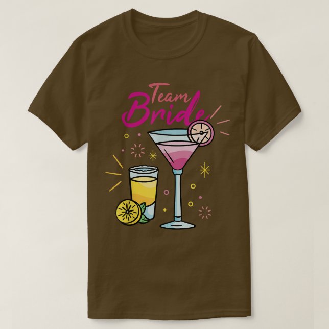 Camiseta Team Bride Wedding Bridal Shower Marriage Ceremony (Diseño del anverso)