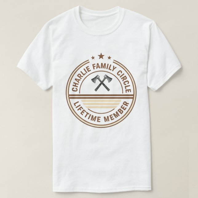Camiseta Team Charlie Lifetime Member Funny Name Charlie (Diseño del anverso)