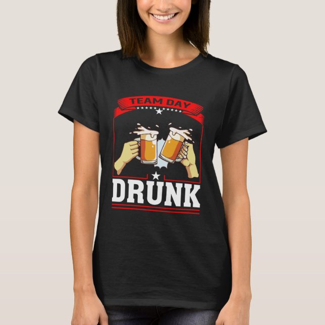 Camiseta Team Day Drunk Beer Garage Day Drinker (Anverso)