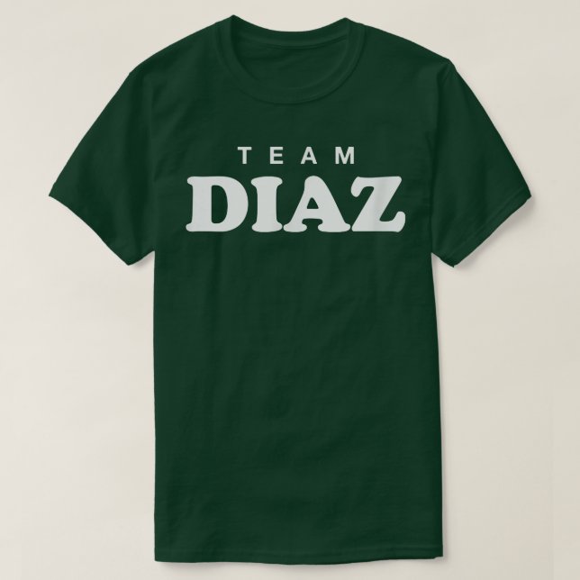 Camiseta Team Diaz Personalized Surname Bride Groom Family  (Diseño del anverso)
