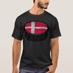 Camiseta Team Dinamarca Hockey Puck divertido