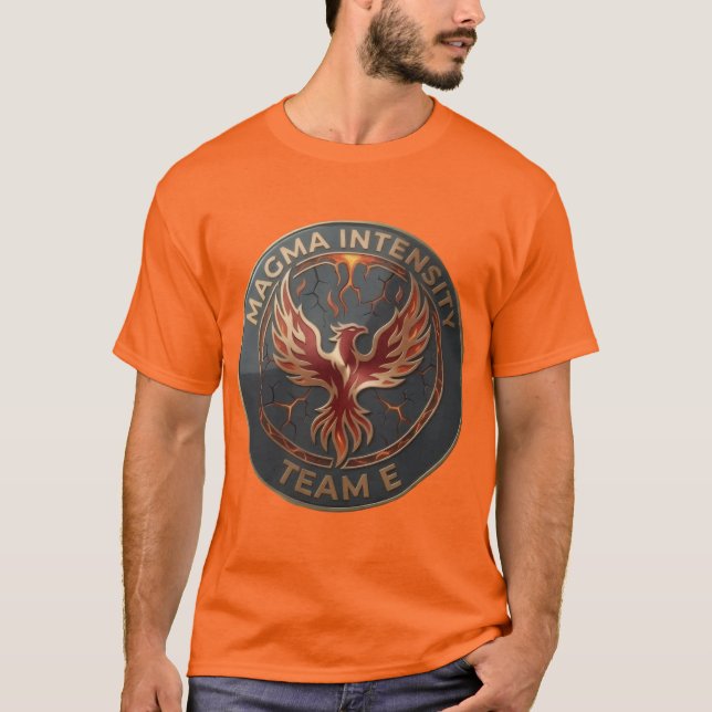 Camiseta Team E – MAGMA INTENSITY Emblem | Fiery Power  (Anverso)