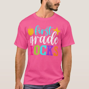 Camiseta Team First Grade Hello 1st Grade Rocks Back To Sch