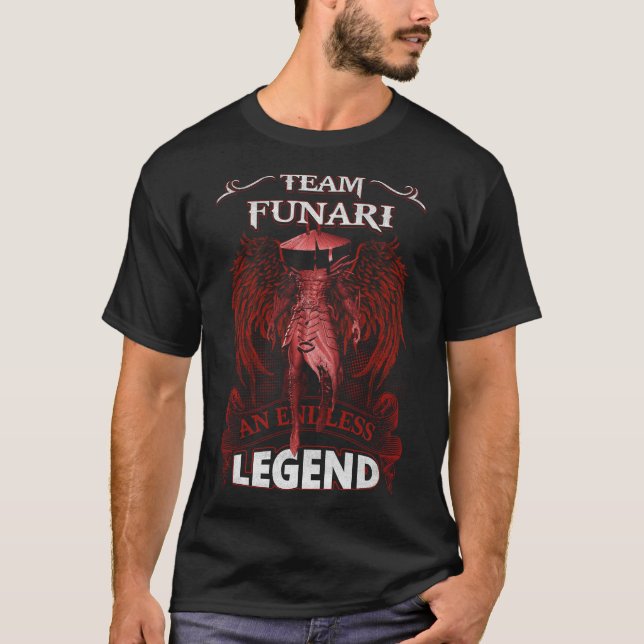 Camiseta Team FUNARI - Una LEYENDA interminable (Anverso)