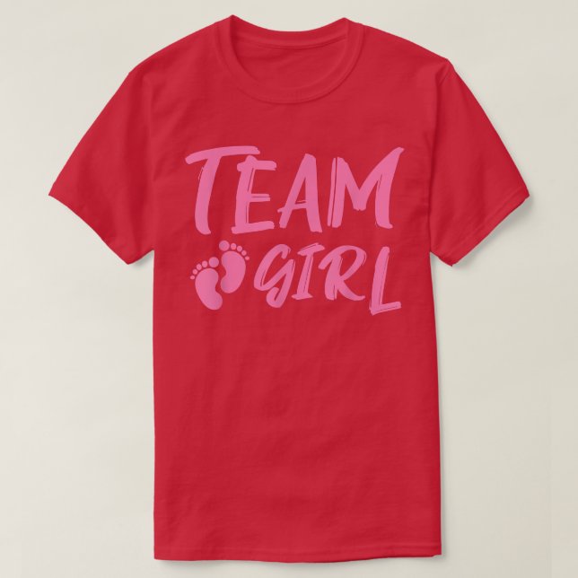 Camiseta Team Girl  Gender Reveal Baby Shower  (Diseño del anverso)