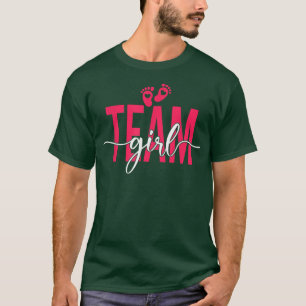 Camiseta Team Girl Gender Reveal Baby Shower Pink or Blue T