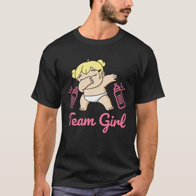 Camiseta Team Girl Gender Reveal Party Team Pink Baby Annou (Anverso)