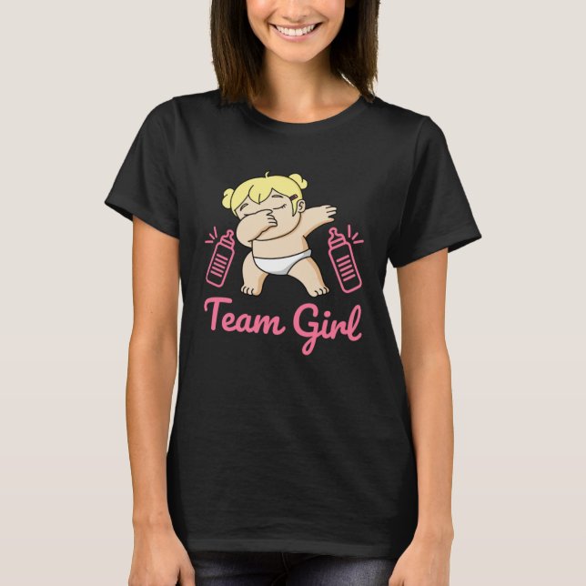 Camiseta Team Girl Gender Reveal Party Team Pink Baby Annou (Anverso)