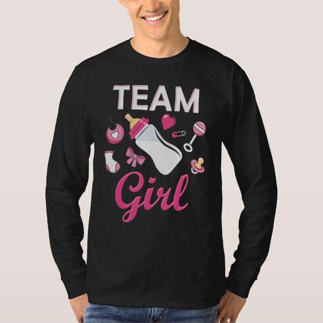 Camiseta Team Girl Gender Reveal Party Team Pink Baby Annou (Anverso)